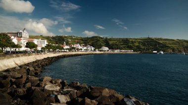 Horta marina ve şehir, Faial Adası, Azores, Portekiz için görüntüleyin