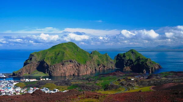 Heimaey Adası ve şehir, Vestmannaeyjar adalar, İzlanda Panoraması