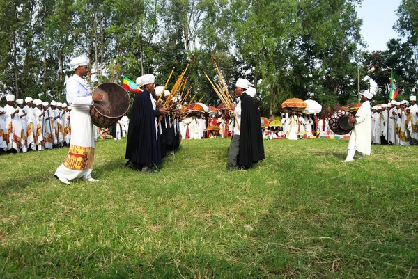 Cerimônia de Meskel, Santa Cruz encontrando festival - 26.09.2012 Bahir Dar, Etiópia — Fotografia de Stock