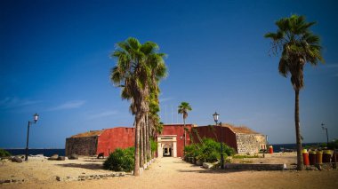 Slavery fortress on Goree island, Dakar, Senegal clipart