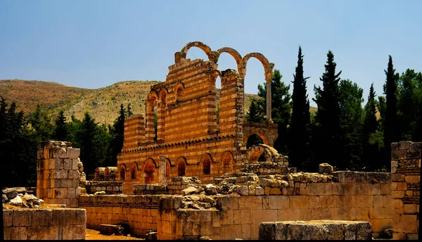 Anjar、レバノンのベカー渓谷の古代都市の遺跡 — ストック写真