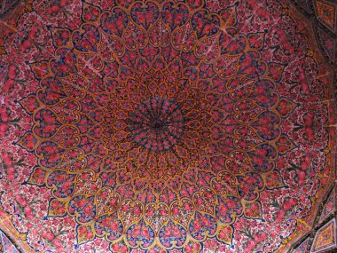 Nasir ol Molk Camii, Şiraz, Iran tavan Mozaik