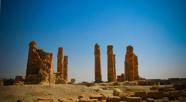 Ruinen eines Tempels in Soleb, Sudan — Stockfoto