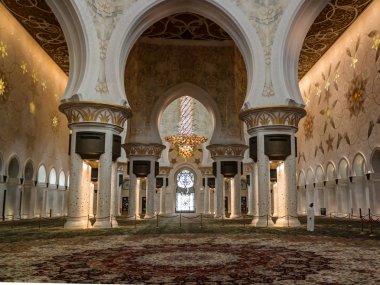 Şeyh Zayed Camii, Abu Dhabi, Birleşik Arap Emirlikleri için iç görünüm