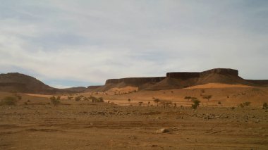 Panorama Adrar Dağı Terjit, kayalar ve gorge, Moritanya
