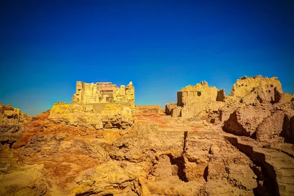 Ruínas do templo Oráculo de Amon, oásis de Siwa, Egito — Fotografia de Stock