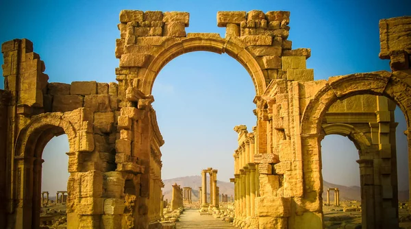 Arco de Palmira romana, ahora destruido — Foto de Stock