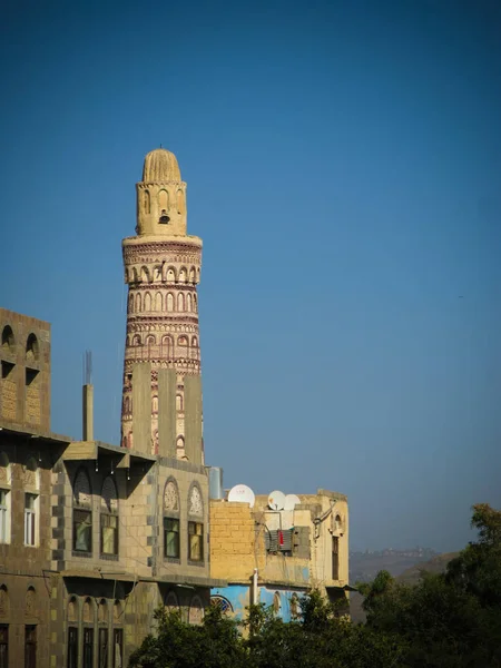 Met het oog op Suwannakuha oude stad en voormalige synagoge, Jemen — Stockfoto