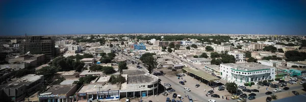 Nouakchott, Mauritania başkenti için havadan görünümü
