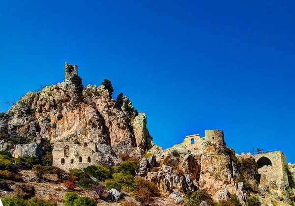 세인트 Hilarion 성, Kirenia, 북부 사이 프 러 스에 파노라마 보기 — 스톡 사진