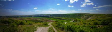 Landscape of Reut river in Orhey region, Moldova clipart