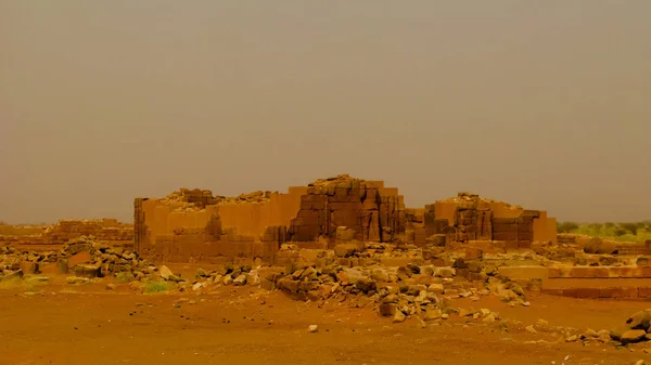 Panorama der Ruinen von Musawwarat es-sufra, Meroe, Sudan — Stockfoto