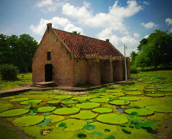 Exteriör vy till Krut lagring i Fort Nieuw Amsterdam, Marienburg, Surinam — Stockfoto