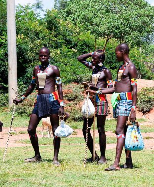 Hamer kabile erkekleri, Omo Vadisi, Etiyopya portresi