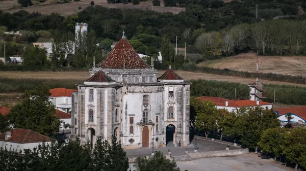 Vista aérea al Santuario do Senhor Jesus da Pedra, Obidos, Portugal — Foto de Stock