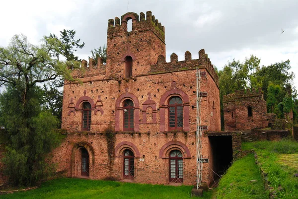 Rovine del Palazzo dell'Imperatrice Mentewab, sito Fasil Ghebbi, Gonder — Foto Stock