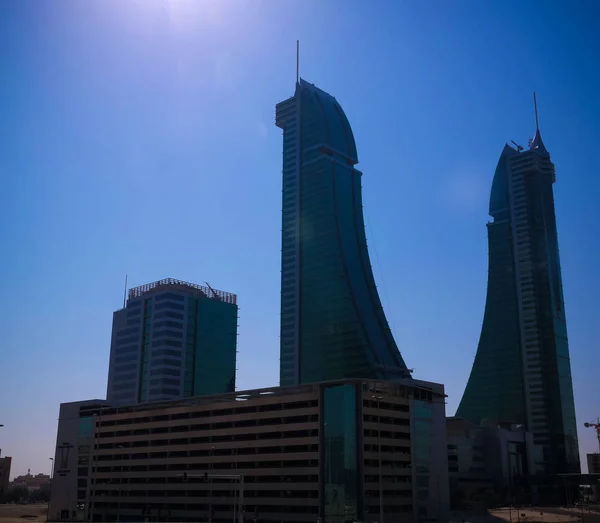 Panorama stadtblick auf manama city, bahrain — Stockfoto