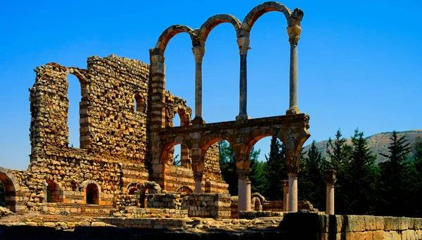 Руїни стародавнього міста Anjar, Bekaa Долина Ліван — стокове фото