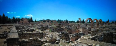Antik kentin Anjar, Bekaa Vadisi Lübnan kalıntıları