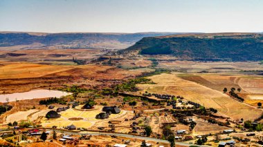 Thaba Bosiu kültür Köyü,: Maseru, Lesotho havadan görünümü