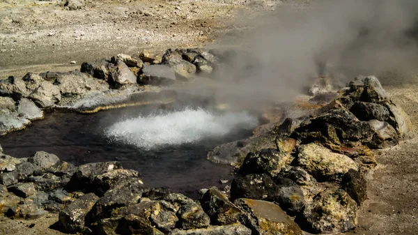 Champs géothermiques à proximité de Lac Furnas, Sao Miguel, Açores, portugal — Photo