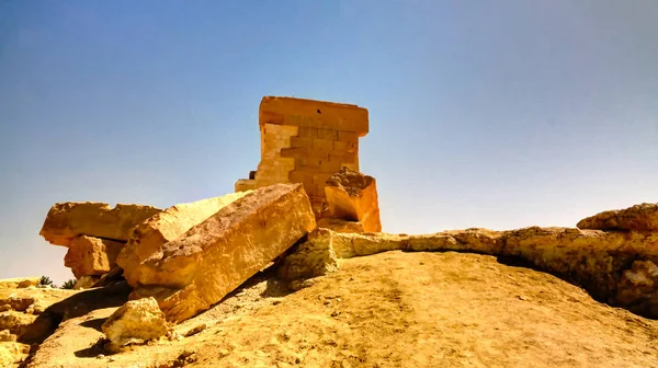 Умм зруйнований храму Амона в ' Ubeida, Сива, Єгипет — стокове фото