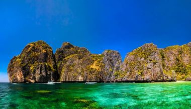 Panorama görünümüne Phi Phi Islands, Krabi, Tayland