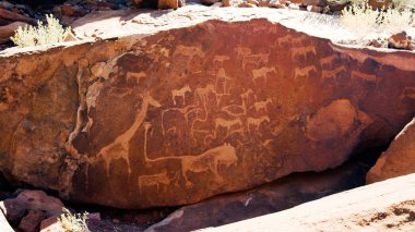 Twyfelfontein sit alanı, Namibya, tarih öncesi petroglifler