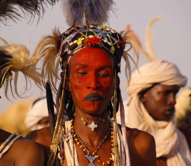 Ingall Köyü, Agadez, Nijer Guerewol Festivali şarkı ve dans Yaake dans erkek