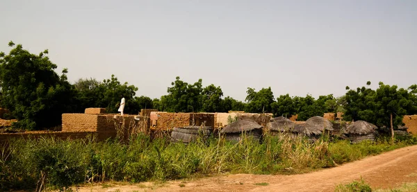 Vista panorâmica para a aldeia Bkonni de Hausa, Tahoua, Níger — Fotografia de Stock