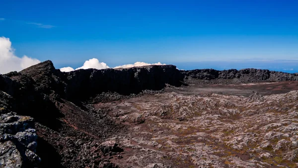 Panoráma, caldera Pico vulkán, Azori-szigetek, Portugália — Stock Fotó