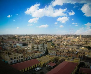 Asmara, Eritre için havadan görünümü
