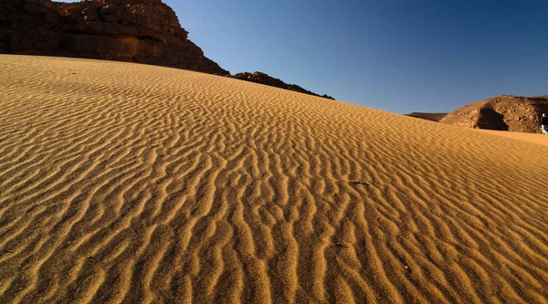 Sand pattern of the dune in Tassili nAjjer national park, Algeria — Stock Photo, Image