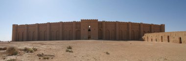 Exterior view to Al-Ukhaidir Fortress aka Abbasid palace of Ukhaider near Karbala, Iraq clipart