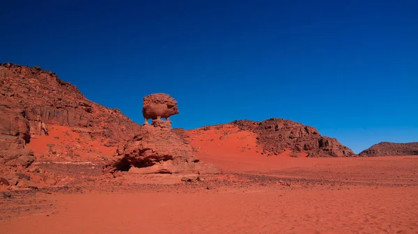 Absztrakt Rock formation aka sertés vagy a sündisznó, a Tamezguida, az Algériai Tassili najjer nemzeti park — Stock Fotó