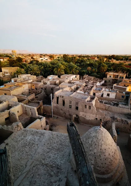 Εναέρια θέα στην παλιά πόλη του Balat στην Dakhla όαση, Αίγυπτος — Φωτογραφία Αρχείου