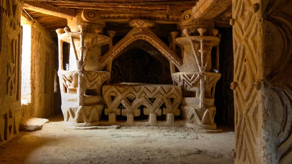 Innenansicht zur traditionellen alten bäckerei in agadez, niger — Stockfoto