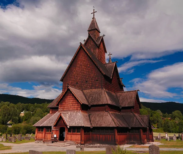 Heddal Roubený kostel, obec Notodden, Norsko — Stock fotografie