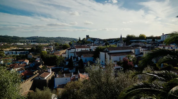 Vista para a cidade velha de Óbidos Portugal — Fotografia de Stock