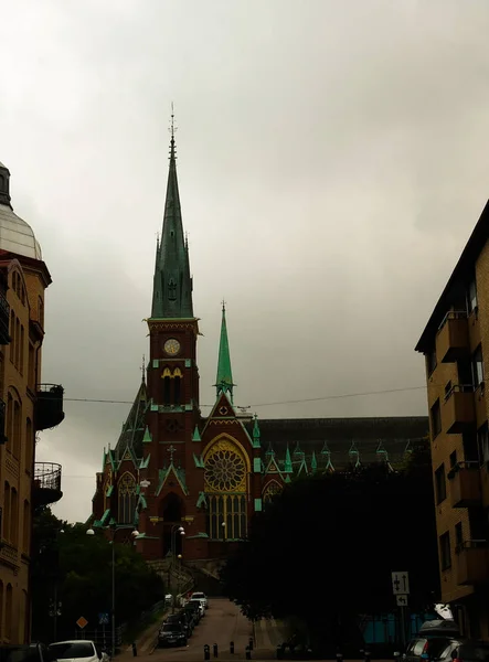 Außenansicht zu oscar fredriks kyrka in gothenburg, schweden — Stockfoto