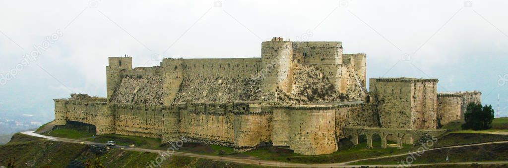 View to Krak des Chevaliers Castle, Syria