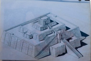 plan büyük Ziggurat senin aka your-Nammu, DHI Qar, Irak
