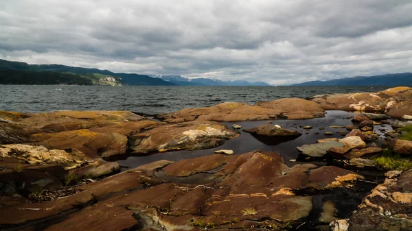 Vista panorámica de Altafjorden, finnmark, Noruega — Foto de Stock