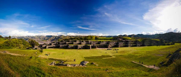 Vista al sitio del Patrimonio Mundial de la UNESCO Sacsayhuaman, Cusco, Perú — Foto de Stock