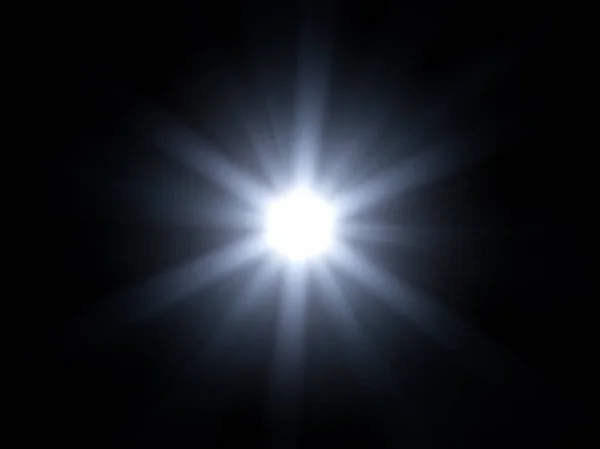 Weißlicht-Spezialeffekt vor dunklem Hintergrund. — Stockfoto