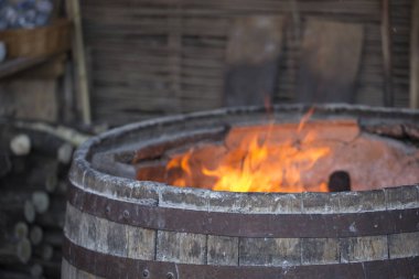 Rustik ekmek fırını. Ulusal gelenekleri.