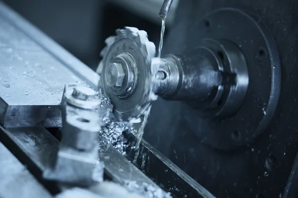 Metalworking machine at work — Stock Photo, Image