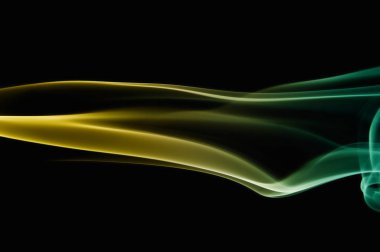 yeşil ve sarı duman