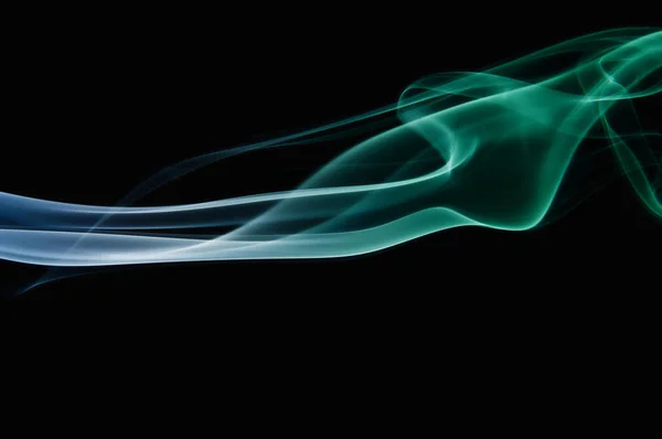 Fumo azul e verde — Fotografia de Stock