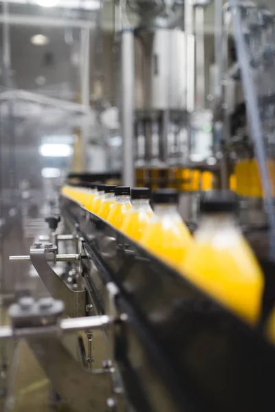 Factory line for bottling of soda — Stock Photo, Image